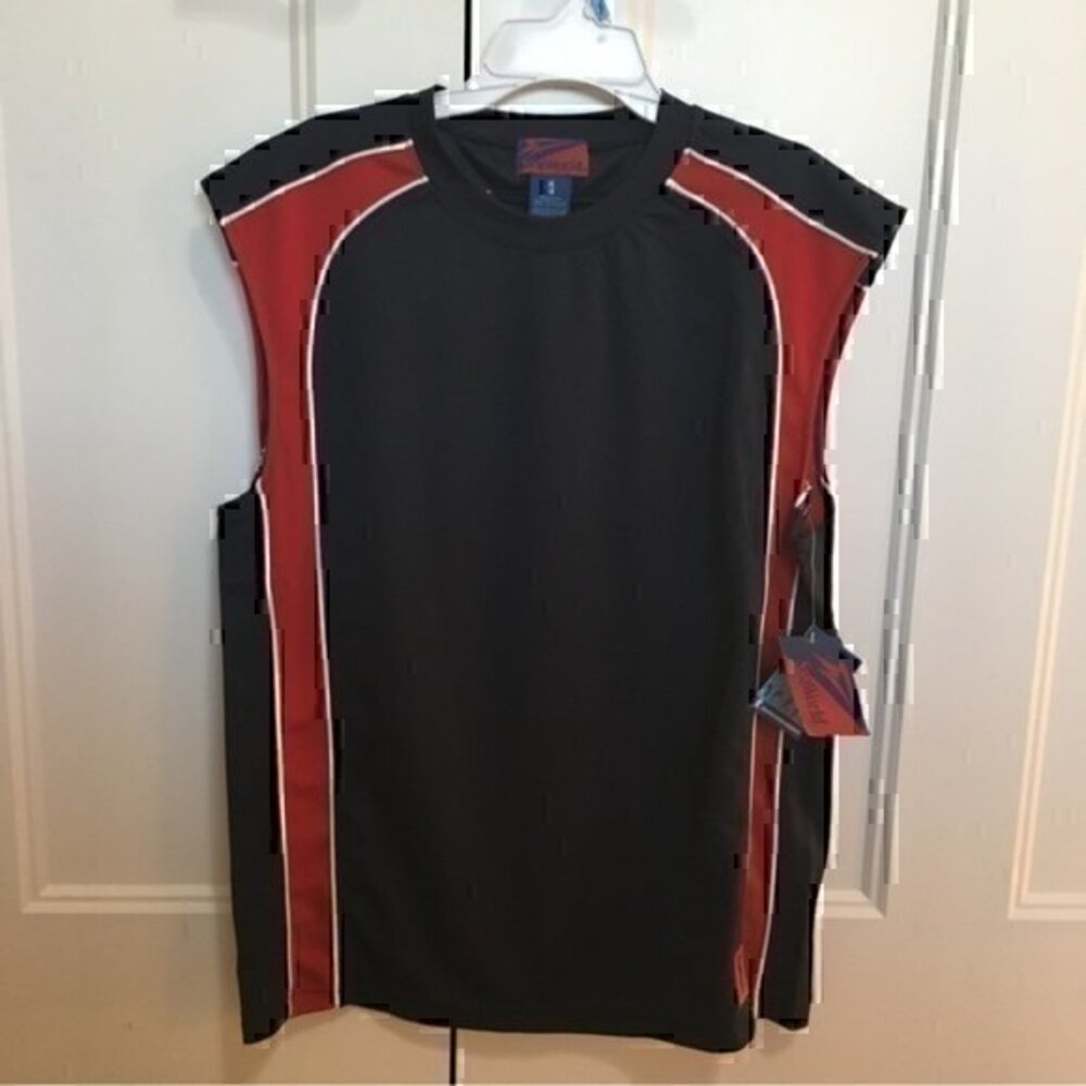 Boys size X-Large 18 navy and Red Sea World tank top